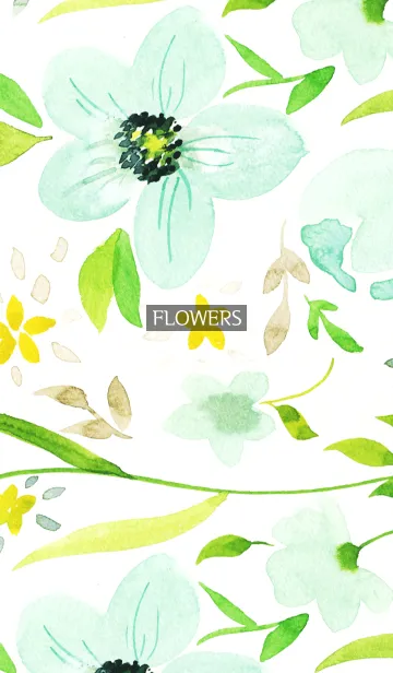 [LINE着せ替え] water color flowers_859の画像1