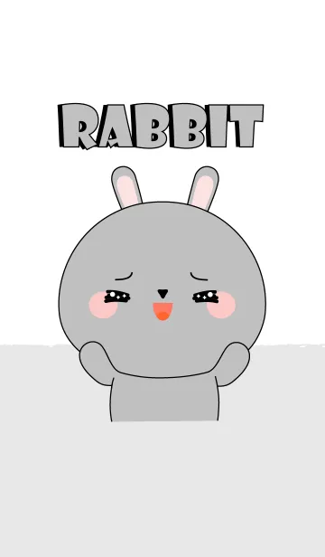 [LINE着せ替え] Big Head Gray Rabbit Theme (jp)の画像1