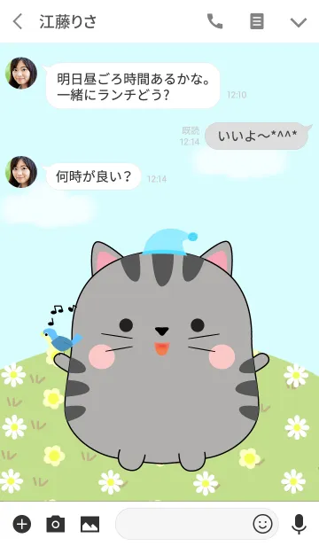 [LINE着せ替え] I'm Pretty Gray Cat Theme (jp)の画像3