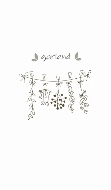 [LINE着せ替え] シンプルな花のガーランドの画像1