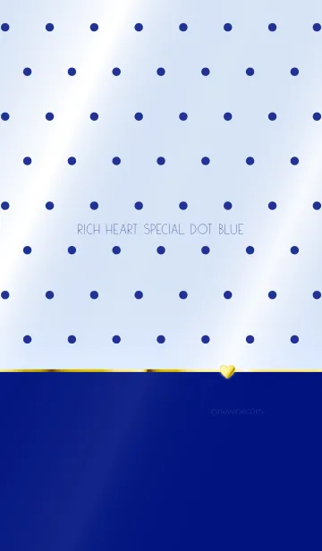 [LINE着せ替え] RICH HEART SPECIAL DOT BLUEの画像1