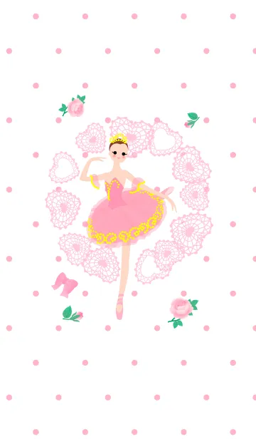 [LINE着せ替え] かわいいバレリーナVol.06バレエ着せかえ♡の画像1
