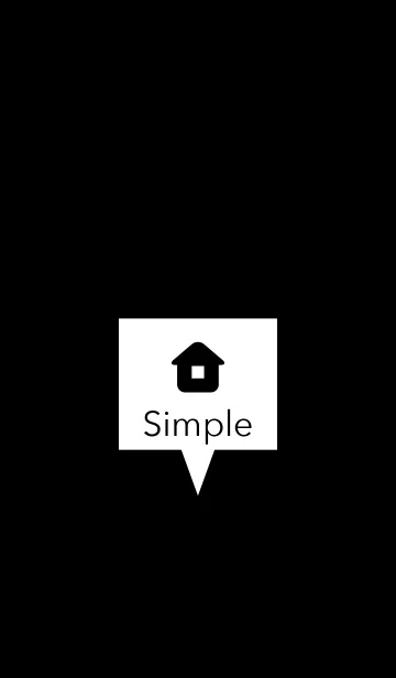 [LINE着せ替え] シンプル(黒＆白)の画像1