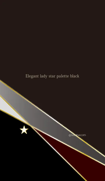 [LINE着せ替え] Elegant lady star palette blackの画像1