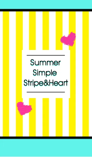 [LINE着せ替え] SummerSimpleStripe＆Heart#POPの画像1