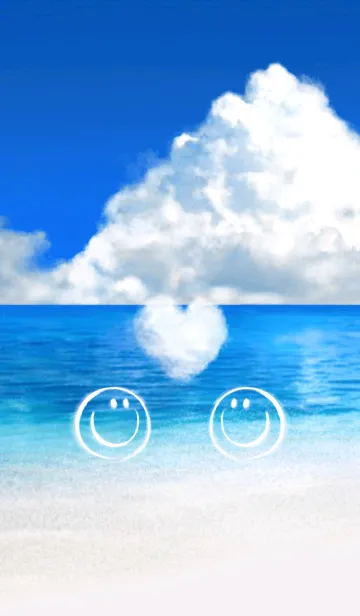 [LINE着せ替え] ラブ❤︎スマイル！青い空！青い海② #freshの画像1