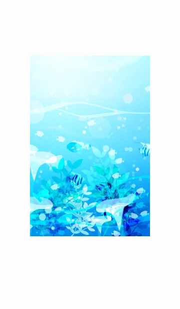 [LINE着せ替え] 青い魚と熱帯の海#freshの画像1