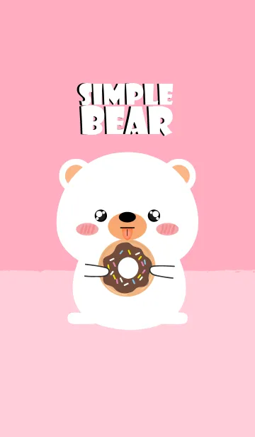 [LINE着せ替え] Simple Cute white bear Theme Ver2 (jp)の画像1