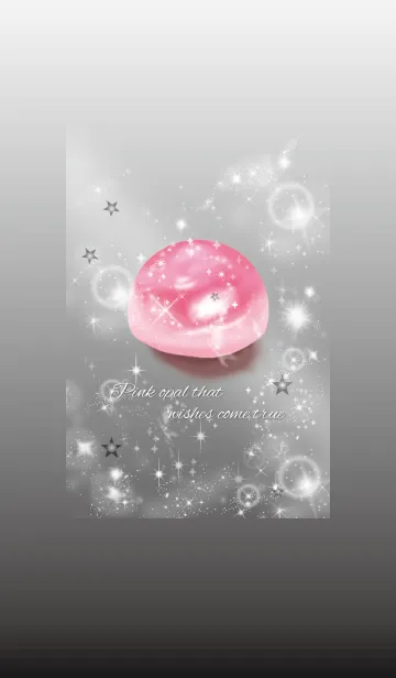 [LINE着せ替え] ブラック 黒 / 縁結びのピンクオパールの画像1