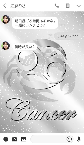 [LINE着せ替え] 十二星座 -蟹座2 Silver-の画像3