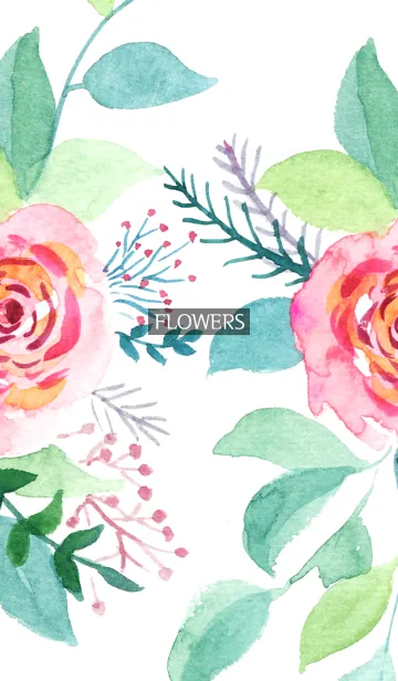 [LINE着せ替え] water color flowers_873の画像1