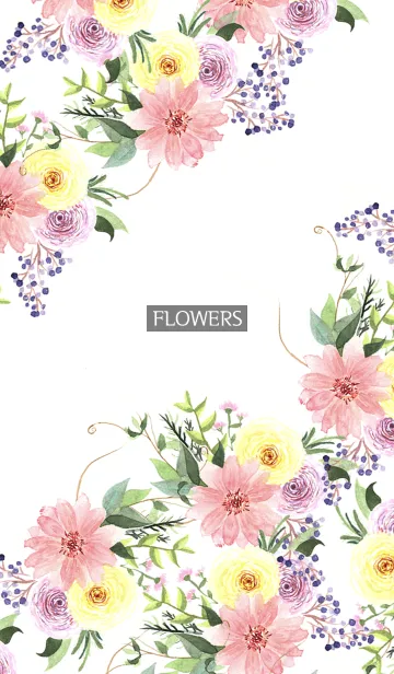 [LINE着せ替え] water color flowers_863の画像1