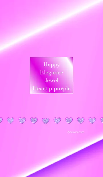 [LINE着せ替え] Happy Elegance Jewel Heart p.purpleの画像1