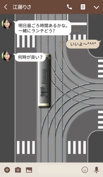 [LINE着せ替え] 路面電車とレールの画像3