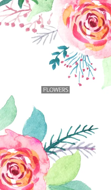 [LINE着せ替え] water color flowers_872の画像1