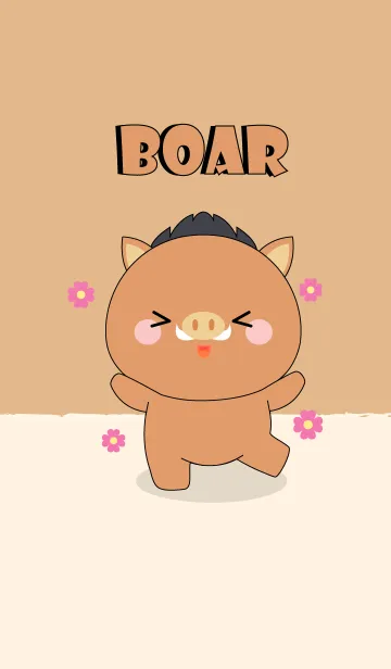 [LINE着せ替え] Cute Cute Boar Theme (jp)の画像1