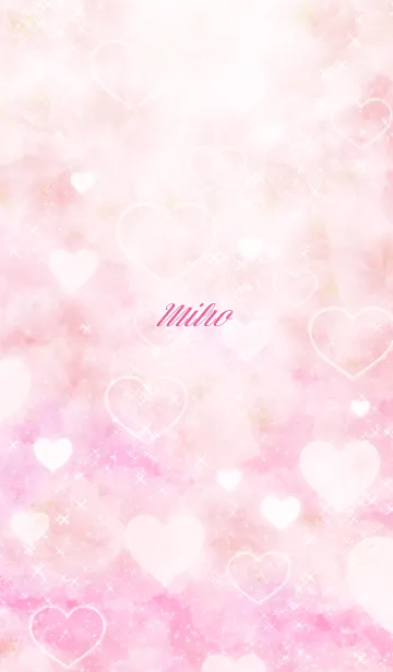 [LINE着せ替え] みほ用ハート♥可愛いピンクの画像1