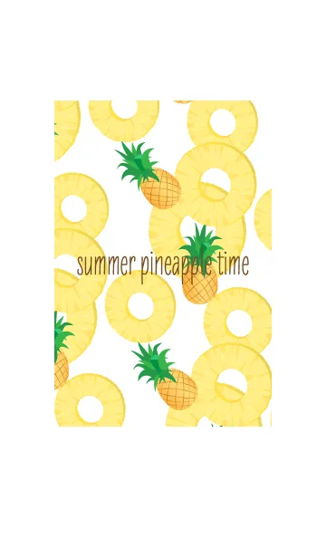 [LINE着せ替え] summer pineapple time white #freshの画像1