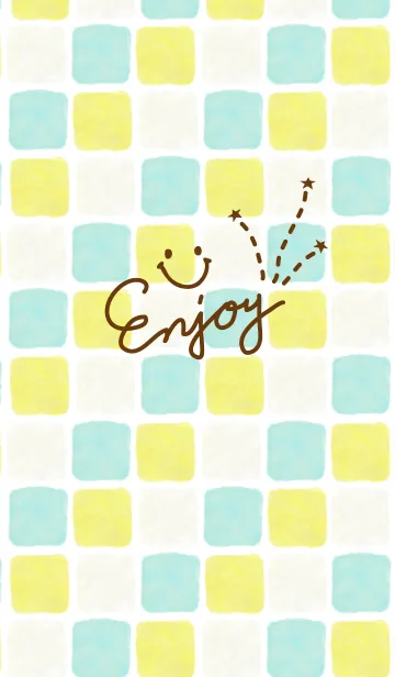 [LINE着せ替え] 水彩四角-スマイル21-の画像1