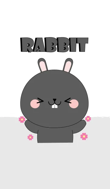 [LINE着せ替え] Big Head Black Rabbit Theme (jp)の画像1