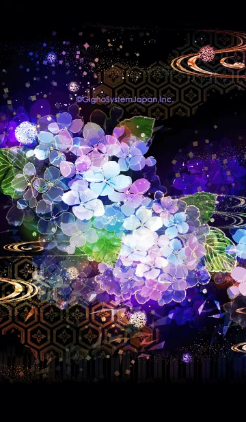 [LINE着せ替え] 硝子の紫陽花の画像1