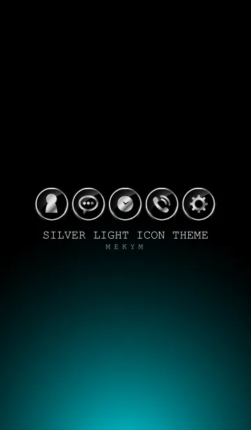 [LINE着せ替え] SILVER LIGHT ICON -EMERALD BLUE- #coolの画像1