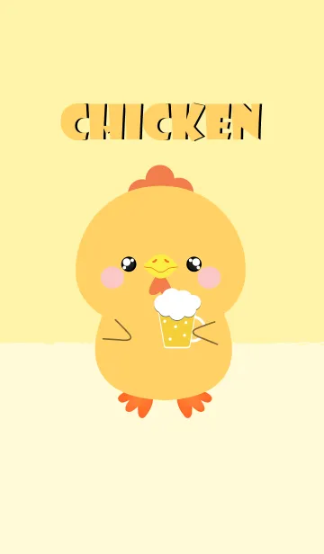 [LINE着せ替え] Simple Cute Chicken Theme Ver2 (jp)の画像1