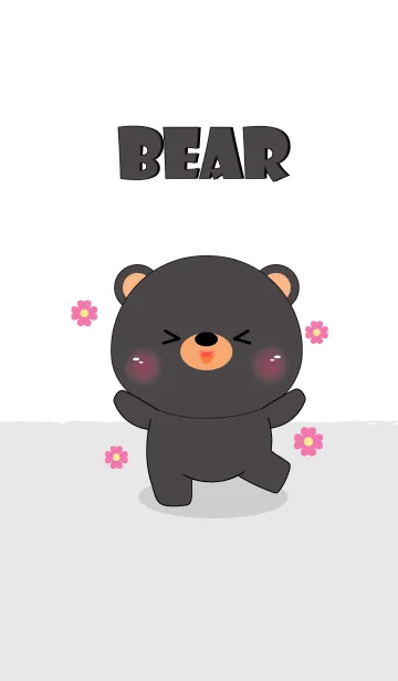 [LINE着せ替え] Cute Cute Black Bear Theme (jp)の画像1