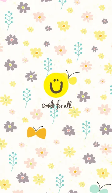 [LINE着せ替え] 北欧風お花7-スマイル12-の画像1