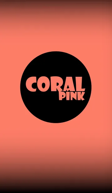 [LINE着せ替え] coral pink in black theme v.2 (jp)の画像1