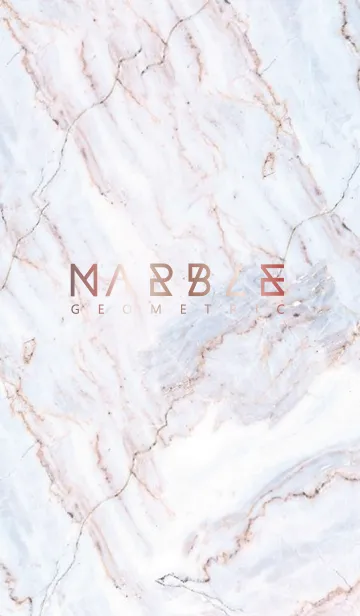 [LINE着せ替え] MARBLE(GEOMETRIC)#pink gold JPの画像1