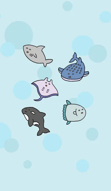 [LINE着せ替え] 真顔人面 海の生き物 その3 #coolの画像1