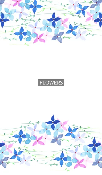 [LINE着せ替え] water color flowers_896の画像1