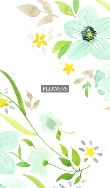 [LINE着せ替え] water color flowers_892の画像1