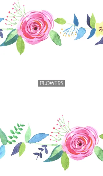 [LINE着せ替え] water color flowers_883の画像1