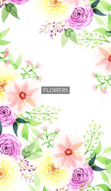 [LINE着せ替え] water color flowers_880の画像1