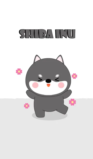 [LINE着せ替え] Cute Cute Black Shiba Inu Theme (jp)の画像1