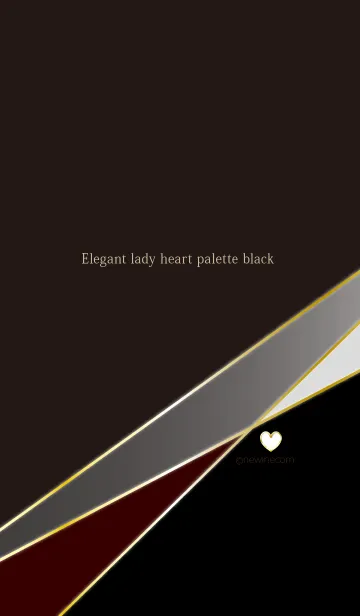 [LINE着せ替え] Elegant lady heart palette blackの画像1