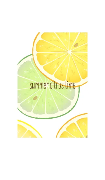 [LINE着せ替え] summer citrus time white #freshの画像1