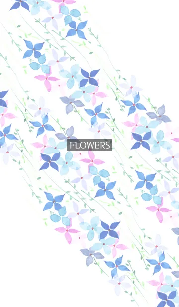 [LINE着せ替え] water color flowers_900の画像1