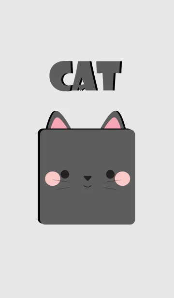 [LINE着せ替え] Simple Box Black Cat Theme (jp)の画像1