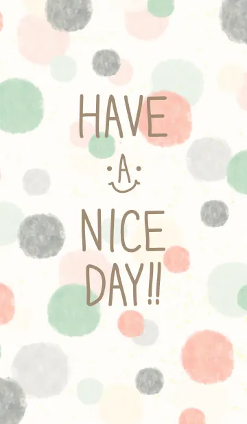 [LINE着せ替え] 大人水彩水玉-スマイル29-の画像1