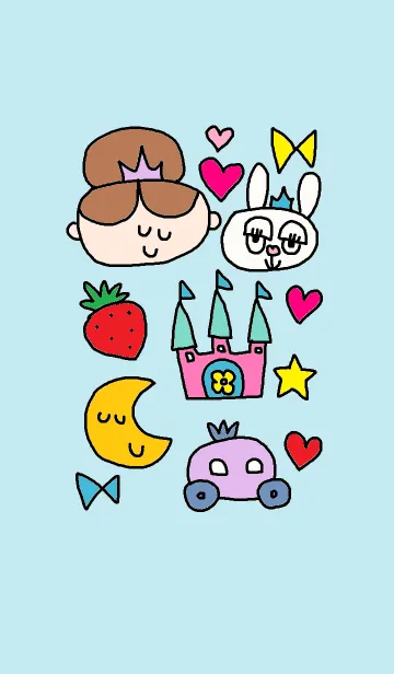 [LINE着せ替え] プリンセス ライトブルーの画像1