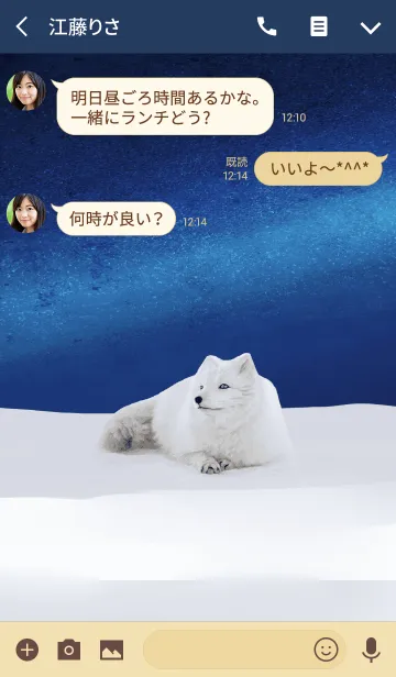 [LINE着せ替え] 北極動物のテーマの画像3