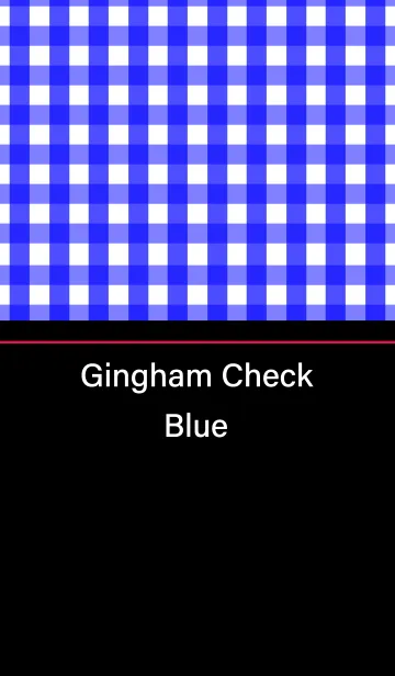 [LINE着せ替え] Gingham Check -Blue- #coolの画像1