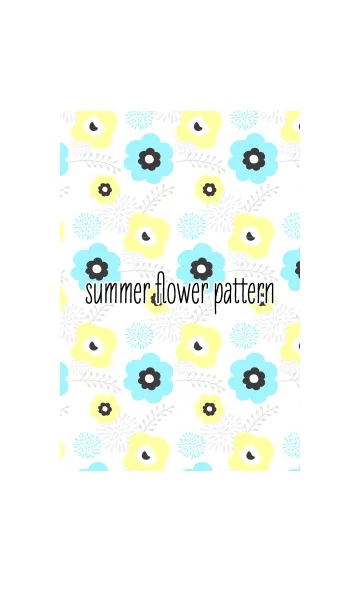 [LINE着せ替え] summer flower pattern yellow #freshの画像1