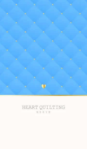 [LINE着せ替え] SUMMER BLUE HEART QUILTING #popの画像1