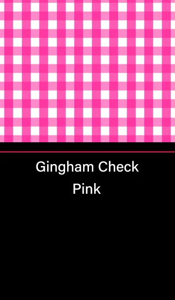 [LINE着せ替え] Gingham Check -Pink-の画像1