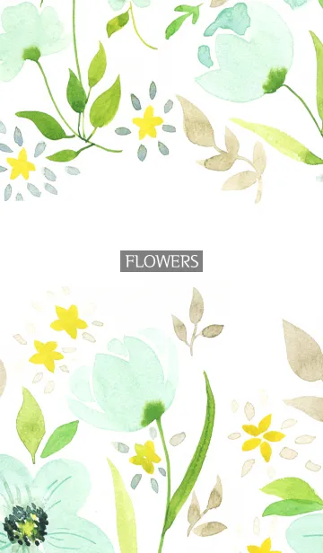 [LINE着せ替え] water color flowers_893の画像1