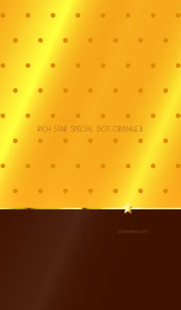 [LINE着せ替え] RICH STAR SPECIAL DOT ORANGE.Bの画像1